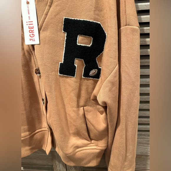 NWTs: The GREii LA varsity cardigan sweatshirt - Picture 5 of 9
